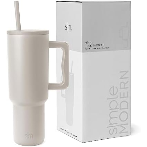Simple Modern 40 oz Tumbler with Handle and Straw Lid | Insulated Cup Reusable
