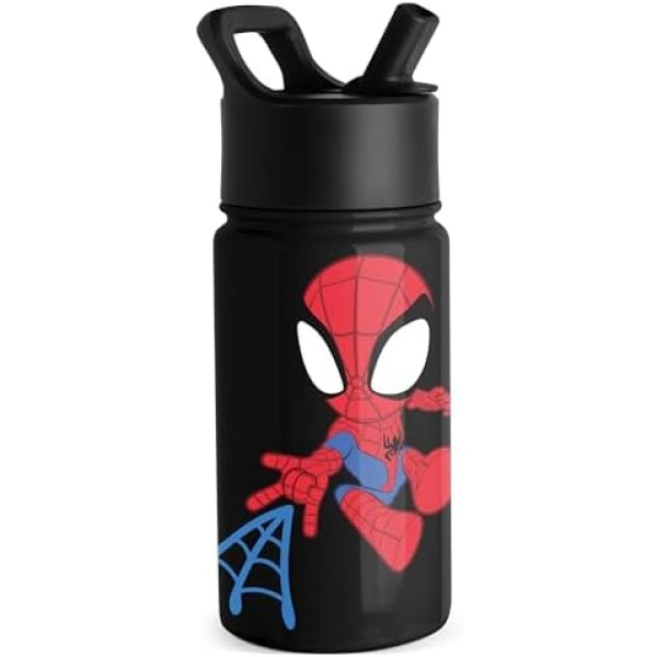 Simple Modern Spiderman Kids Water Bottle with Straw Lid | Marvel Insulated