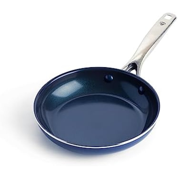 Blue Diamond Frying Pan 8” Skillet, Diamond Infused Healthy Ceramic Nonstick