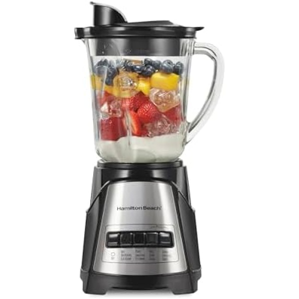 Hamilton Beach Power Elite Wave Action Blender For Smoothies, 40 Oz Glass Jar