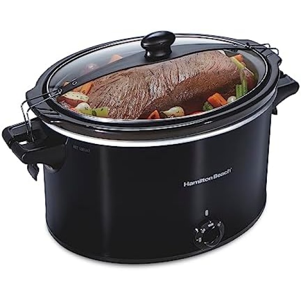 Hamilton Beach Slow Cooker, Extra Large 10 Quart, Stay or Go Portable