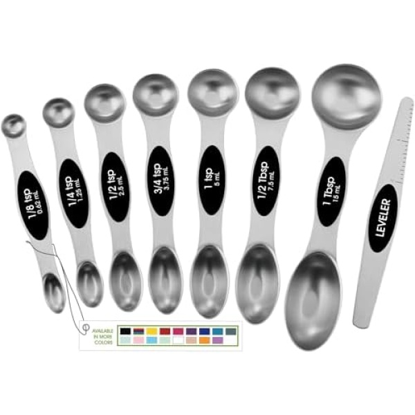 Spring Chef Stainless Steel Magnetic Measuring Spoons Set with Strong N45
