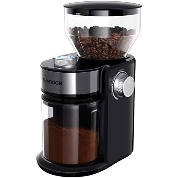 SHARDOR Electric Burr Coffee Grinder 2.0, Adjustable Burr Mill