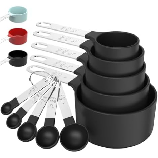 TILUCK Measuring Cups & Spoons Set, Stackable Cups and Spoons