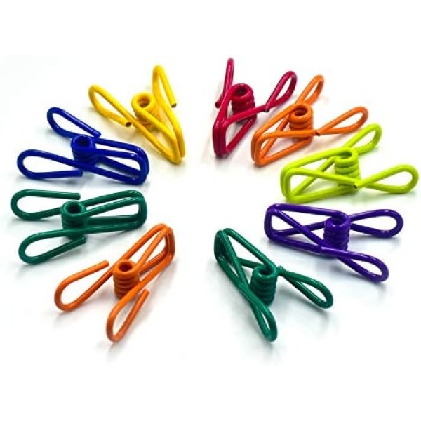 Chip Clips, Utility PVC-Coated Steel Clip for Food Package, Chips Bag